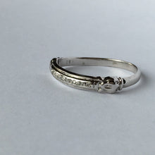 Load image into Gallery viewer, Vintage Diamond Wedding Band. 18K White Gold. April Birthstone. Stacking Ring. - Scotch Street Vintage