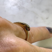 Load image into Gallery viewer, Vintage Diamond Wishbone Band. 9K Yellow Gold Setting. April Birthstone. 10th Anniversary Gift - Scotch Street Vintage