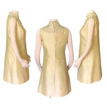 Load image into Gallery viewer, Vintage Dress and Jacket in Yellow with a Jewelled Collar by Jack Bryan. Mother of the Bride Wedding Attire. - Scotch Street Vintage
