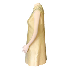 Load image into Gallery viewer, Vintage Dress and Jacket in Yellow with a Jewelled Collar by Jack Bryan. Mother of the Bride Wedding Attire. - Scotch Street Vintage