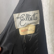 Load image into Gallery viewer, Vintage Elegant Black Velvet Cocktail Dress by Miss Elliette with a Satin Bow Accent. Formal Black Tie Attire. - Scotch Street Vintage