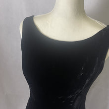 Load image into Gallery viewer, Vintage Elegant Black Velvet Cocktail Dress by Miss Elliette with a Satin Bow Accent. Formal Black Tie Attire. - Scotch Street Vintage