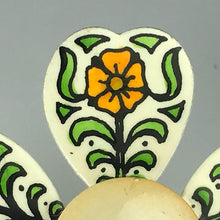 Load image into Gallery viewer, Vintage Enamel Flower Ring. Hand Painted West German Statement Ring. Recycled Jewelry. - Scotch Street Vintage