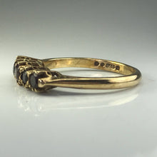 Load image into Gallery viewer, Vintage Garnet Band inYellow Gold. January Birthstone. 2 Year Anniversary. Stacking Ring. - Scotch Street Vintage
