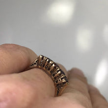Load image into Gallery viewer, Vintage Garnet Band inYellow Gold. January Birthstone. 2 Year Anniversary. Stacking Ring. - Scotch Street Vintage