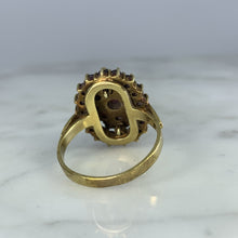 Load image into Gallery viewer, Vintage Garnet Cluster Ring in 14k Yellow Gold. January Birthstone. 2 Year Anniversary Gift. - Scotch Street Vintage