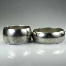Load image into Gallery viewer, Vintage Gold Wedding Band Set. His and Hers Jabel Rings. 18K White Gold. Circa 1958. - Scotch Street Vintage