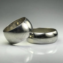 Load image into Gallery viewer, Vintage Gold Wedding Band Set. His and Hers Jabel Rings. 18K White Gold. Circa 1958. - Scotch Street Vintage