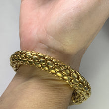 Load image into Gallery viewer, Vintage Kenneth J Lane Snake bracelet. Gold Tone Wrap Bracelet with Rhinestones. Estate Jewelry. - Scotch Street Vintage