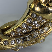Load image into Gallery viewer, Vintage Kenneth J Lane Snake bracelet. Gold Tone Wrap Bracelet with Rhinestones. Estate Jewelry. - Scotch Street Vintage