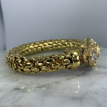Load image into Gallery viewer, Vintage Kenneth J Lane Snake bracelet. Gold Tone Wrap Bracelet with Rhinestones. Estate Jewelry. - Scotch Street Vintage