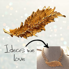 Load image into Gallery viewer, Vintage Leaf Brooch by Hattie Carnegie. Shawl Closure or Sweater Clip or Repurpose to a Statement Necklace. - Scotch Street Vintage