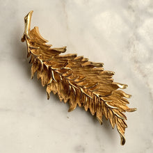 Load image into Gallery viewer, Vintage Leaf Brooch by Hattie Carnegie. Shawl Closure or Sweater Clip or Repurpose to a Statement Necklace. - Scotch Street Vintage