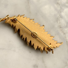 Load image into Gallery viewer, Vintage Leaf Brooch by Hattie Carnegie. Shawl Closure or Sweater Clip or Repurpose to a Statement Necklace. - Scotch Street Vintage