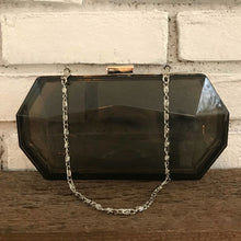 Load image into Gallery viewer, Vintage Lucite Translucent Gray Clutch. Geometric Shaped Evening Bag. Vintage Fashion Accessory. - Scotch Street Vintage