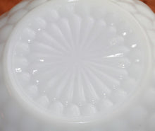 Load image into Gallery viewer, Vintage Milk Glass Bowl by Anchor Hocking in Bubble Pattern. Decorative Candy Dish. White Vase. Cottage Chic. Home Decor. Collectible - Scotch Street Vintage