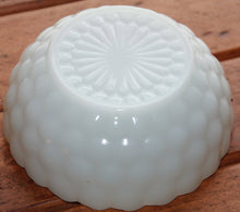 Load image into Gallery viewer, Vintage Milk Glass Bowl by Anchor Hocking in Bubble Pattern. Decorative Candy Dish. White Vase. Cottage Chic. Home Decor. Collectible - Scotch Street Vintage