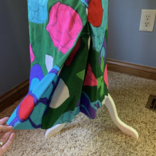 Load image into Gallery viewer, Vintage Mod Colorful Floral Dress for Saks Fifth Avenue. Green with Pink, Purple and Blue Flowers. - Scotch Street Vintage