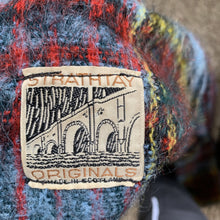 Load image into Gallery viewer, Vintage Mohair Wool Poncho or Jacket in Blue and Red Plaid from Strathtay Originals of Scotland. - Scotch Street Vintage