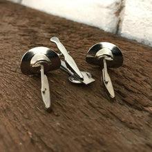 Load image into Gallery viewer, Vintage Mother of Pearl Cufflinks and Vintage Tie Bar/ Money Clip. Grooms Gift. Cuff Links. - Scotch Street Vintage