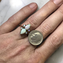Load image into Gallery viewer, Vintage Opal Cluster Ring in 14k Yellow Gold. October Birthstone. 14th Anniversary Gift. - Scotch Street Vintage