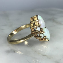 Load image into Gallery viewer, Vintage Opal Cluster Ring in 14k Yellow Gold. October Birthstone. 14th Anniversary Gift. - Scotch Street Vintage
