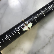 Load image into Gallery viewer, Vintage Opal Cluster Ring in 14k Yellow Gold. October Birthstone. 14th Anniversary Gift. - Scotch Street Vintage