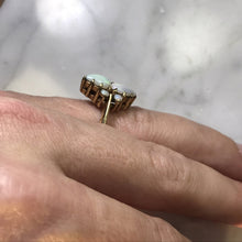 Load image into Gallery viewer, Vintage Opal Cluster Ring in 14k Yellow Gold. October Birthstone. 14th Anniversary Gift. - Scotch Street Vintage