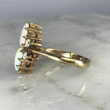 Load image into Gallery viewer, Vintage Opal Cluster Ring in 14k Yellow Gold. October Birthstone. 14th Anniversary Gift. - Scotch Street Vintage