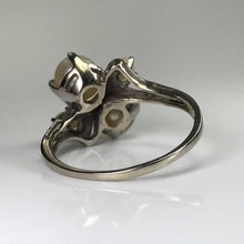 Load image into Gallery viewer, Vintage Pearl Ring. 14k White Gold. Unique Engagement Ring. June Birthstone. 4th Anniversary Gift. - Scotch Street Vintage