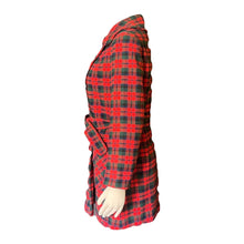 Load image into Gallery viewer, Vintage Red Christmas Plaid Wool Coat by Pendleton. Warm Stylish Winter Coat. 1950s Fashion. - Scotch Street Vintage