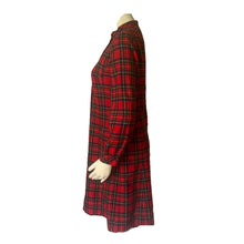 Load image into Gallery viewer, Vintage Red Plaid Wool Shirt Dress by Pendleton. Perfect Traditional Preppy Style for the Holidays. - Scotch Street Vintage