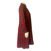 Load image into Gallery viewer, Vintage Red Plaid Wool Shirt Dress by Pendleton. Perfect Traditional Preppy Style for the Holidays. - Scotch Street Vintage
