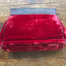 Load image into Gallery viewer, Vintage Red Velvet Clutch by Saks Fifth Avenue from the early 1900s. Vintage Fashion. - Scotch Street Vintage