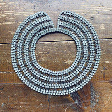 Load image into Gallery viewer, Vintage Rhinestone Collar Choker Necklace with 600 Rhinestones and Lace Filigree. Wedding Jewelry. - Scotch Street Vintage