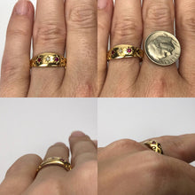 Load image into Gallery viewer, Vintage Ruby Diamond Ring in 18K Yellow Gold. July Birthstone. 15th Anniversary. 1901. Size 7 3/4 - Scotch Street Vintage