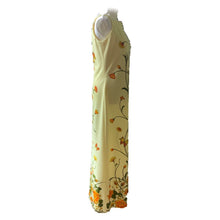 Load image into Gallery viewer, Vintage Shaheen Yellow Floral Maxi Dress with a Large Butterfly Flower Print. Perfect Summer Dress! - Scotch Street Vintage