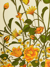 Load image into Gallery viewer, Vintage Shaheen Yellow Floral Maxi Dress with a Large Butterfly Flower Print. Perfect Summer Dress! - Scotch Street Vintage