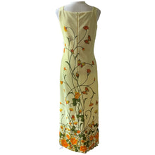 Load image into Gallery viewer, Vintage Shaheen Yellow Floral Maxi Dress with a Large Butterfly Flower Print. Perfect Summer Dress! - Scotch Street Vintage