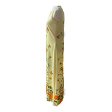 Load image into Gallery viewer, Vintage Shaheen Yellow Floral Maxi Dress with a Large Butterfly Flower Print. Perfect Summer Dress! - Scotch Street Vintage