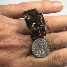 Load image into Gallery viewer, Vintage Smoky Quartz Ring in 14K Yellow Gold. 17+ CTW. Cocktail Ring. Estate Jewelry - Scotch Street Vintage