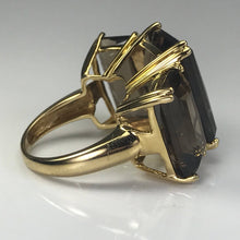 Load image into Gallery viewer, Vintage Smoky Quartz Ring in 14K Yellow Gold. 17+ CTW. Cocktail Ring. Estate Jewelry - Scotch Street Vintage