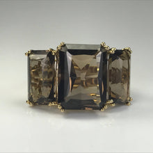 Load image into Gallery viewer, Vintage Smoky Quartz Ring in 14K Yellow Gold. 17+ CTW. Cocktail Ring. Estate Jewelry - Scotch Street Vintage
