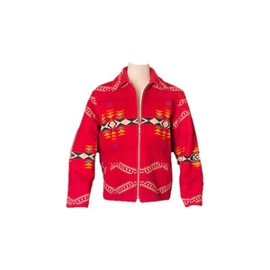 Vintage Southwestern Wool Coat by Pendleton. 1980s Colorful Western Aztec Design Warm Outerwear. - Scotch Street Vintage