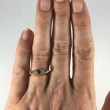 Load image into Gallery viewer, Vintage Spinel Diamond Ring. 18k Yellow Gold. Wedding Band. August Birthstone. - Scotch Street Vintage