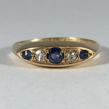 Load image into Gallery viewer, Vintage Spinel Diamond Ring. 18k Yellow Gold. Wedding Band. August Birthstone. - Scotch Street Vintage