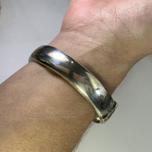 Load image into Gallery viewer, Vintage Sterling Silver Bangle Bracelet with Scroll Etching from England. Bohemian Estate Jewelry. - Scotch Street Vintage