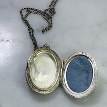 Load image into Gallery viewer, Vintage Sterling Silver Locket. Floral Etched Pendant. Marked 925. Full European Hallmark. - Scotch Street Vintage
