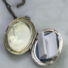 Load image into Gallery viewer, Vintage Sterling Silver Locket. Floral Etched Pendant. Marked 925. Full European Hallmark. - Scotch Street Vintage