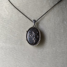 Load image into Gallery viewer, Vintage Sterling Silver Locket. Floral Etched Pendant. Marked 925. Full European Hallmark. - Scotch Street Vintage